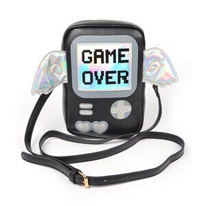 BNWT Game Over Iconic Clutch Bag Novelty Crossbody Bag Comic Con Game Over Purse